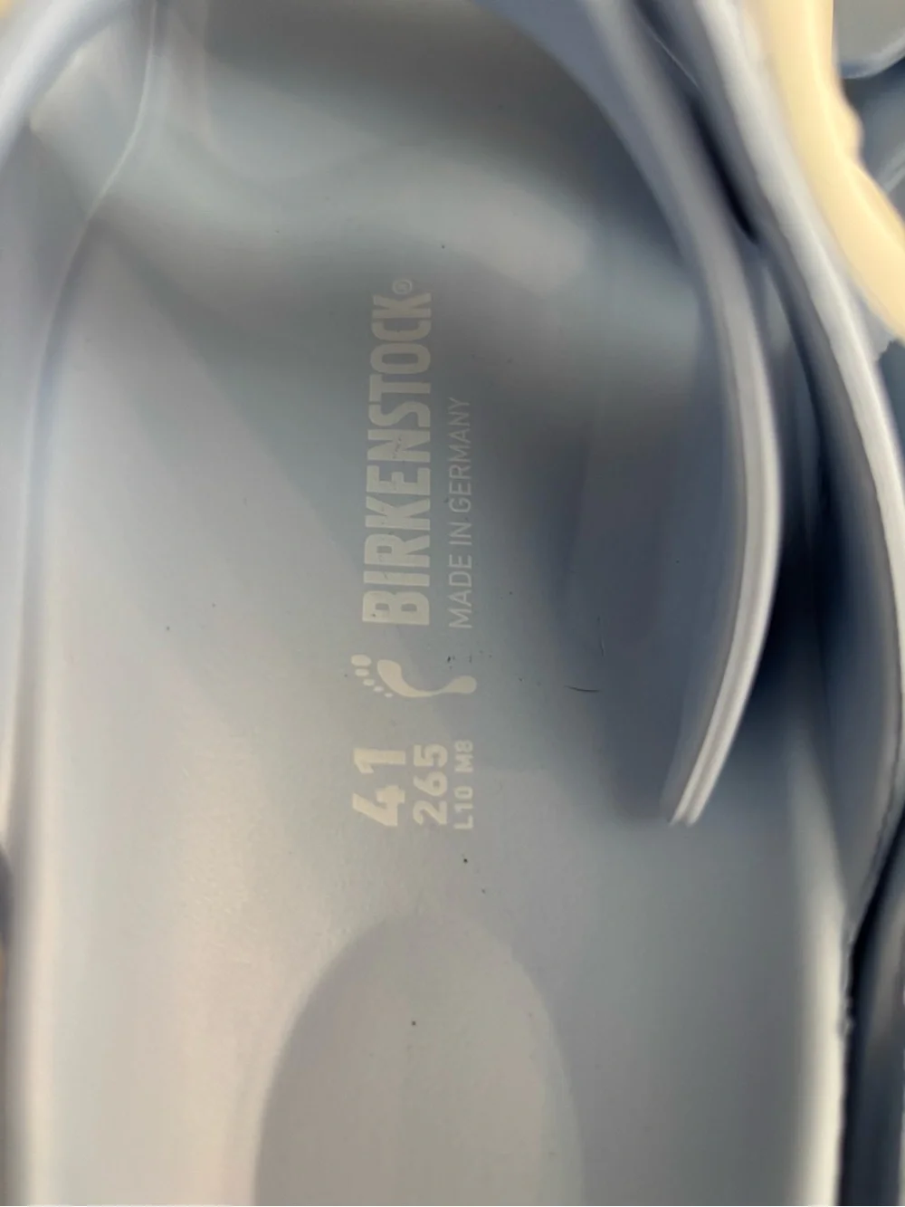 NIB Birkenstock Arizona EVA Sandals Elemental Blue EU 41 M8 W10 Waterproof